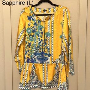 New Sapphire satin kurta shirt